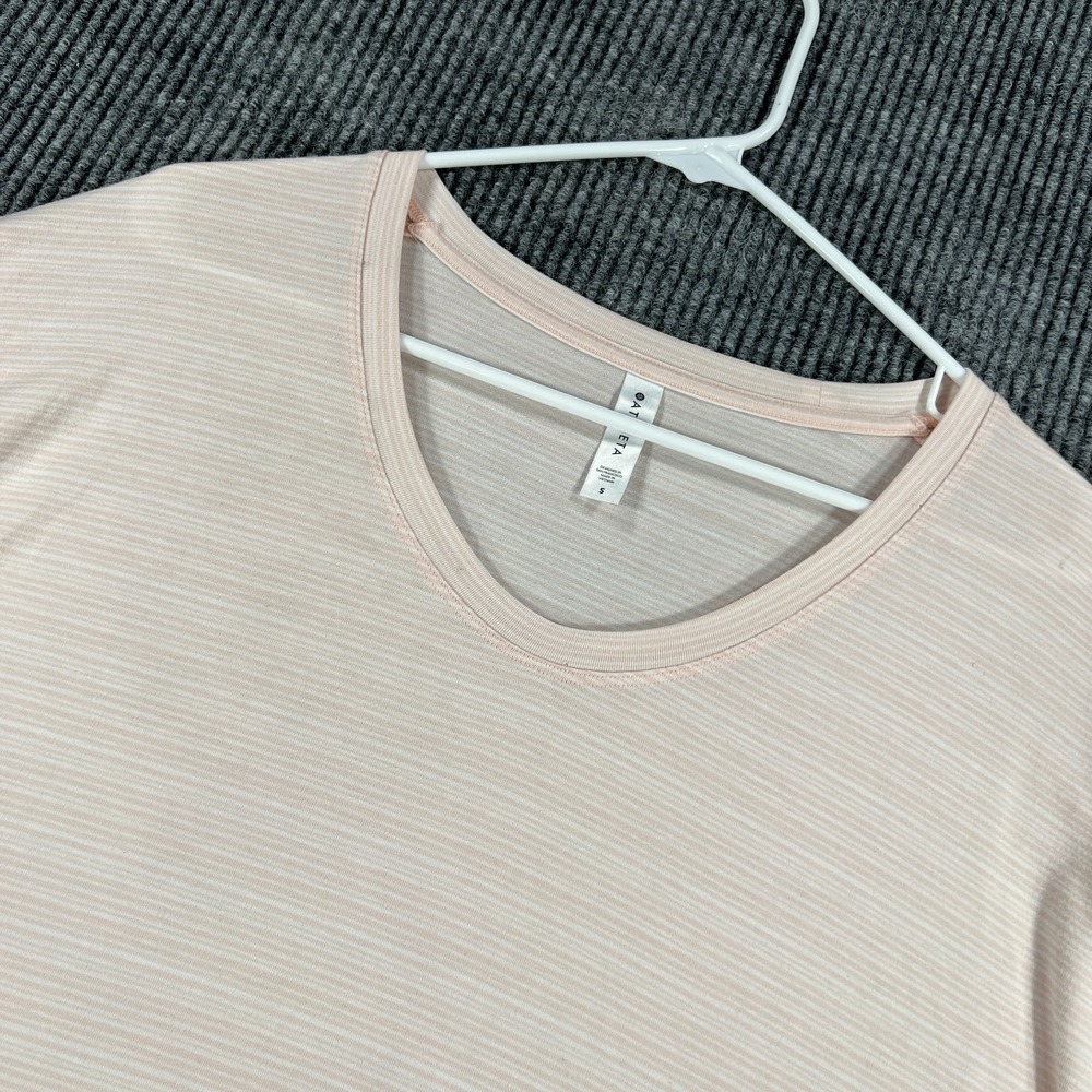 Athleta Shirt Womens Small Pink Long Sleeve Performance Active‎ Workout Yoga
